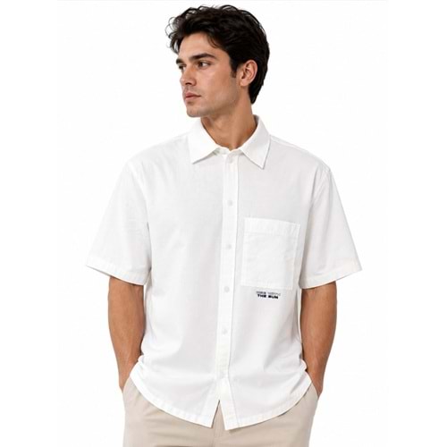 Mavi M0211991-70057 Kısa Kol Gömlek Oversize Erkek Gömlek