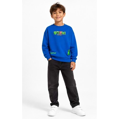 Mavi M6S10191-70896 Minecraft Baskılı Çocuk Sweatshirt