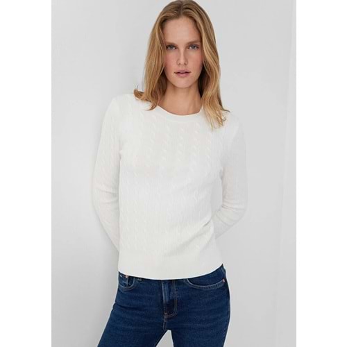 Mavi M1710910-70057 Mavi Burgu Desenli Kazak Kadın Sweatshirt