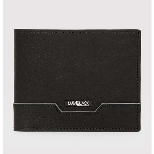 Mavi M0912365-900 Mavi Black Hakiki Deri Cüzdan