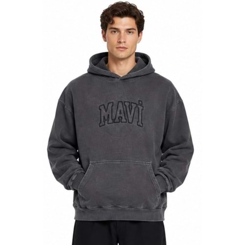 Mavi M0S10648-70087 Mavi Logo Detaylı Kapüşonlu Sweatshirt