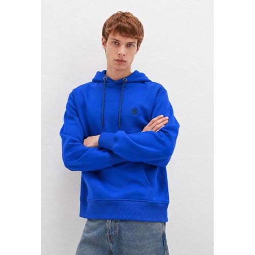 Mavi 065809-70896 Logo Nakışlı Erkek Kapüşonlu Sweatshirt