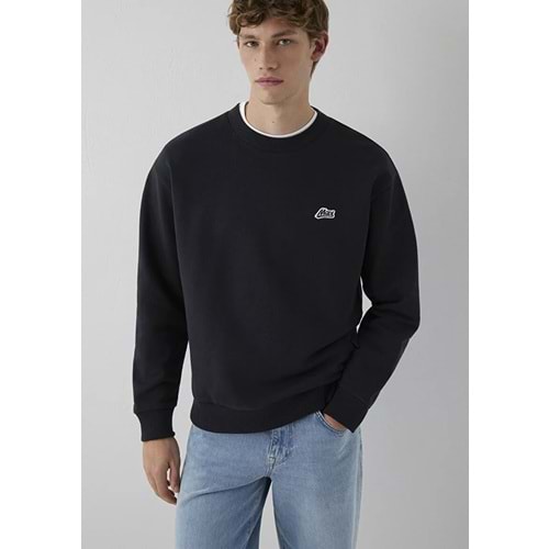 Mavi M0S10611-80022 Mavi Patch Nakışlı Erkek Sweatshirt