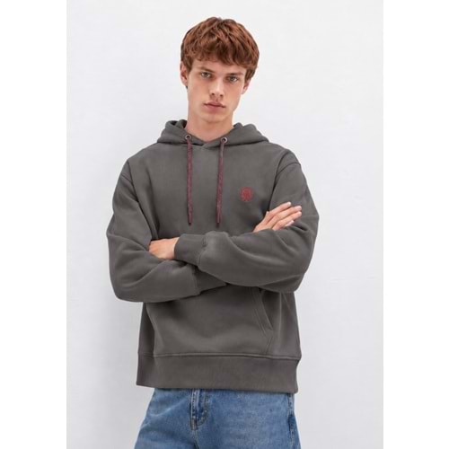 Mavi 065809-86560 Logo Nakışlı Erkek Kapüşonlu Sweatshirt