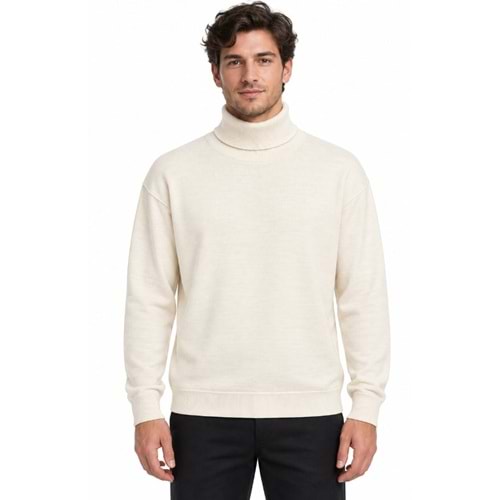 Mavi M0720066-70057 Mavi Boğazlı Kazak Erkek Sweatshirt