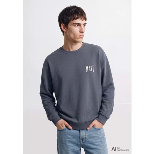 Mavi M0S10659-80776 Mavi Logo Baskılı Sweatshirt Erkek Sweatshirt