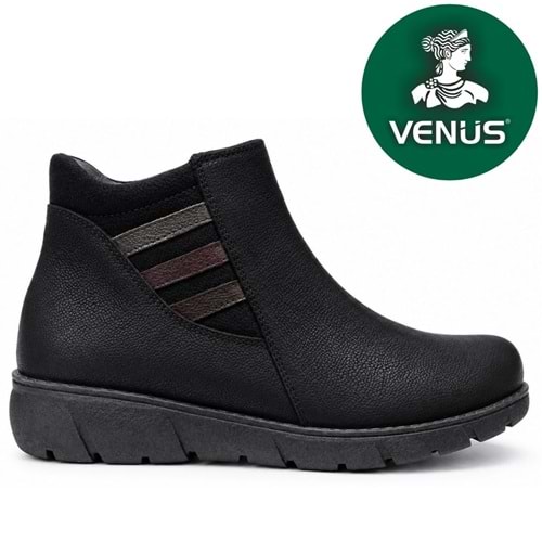 Venüs Olipuke Hakiki Deri Düz Kaymaz Taban Ortopedik Kadın Bot