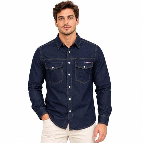 Mavi M0210937-A6524 Mavi Chelsea Rinse Denim Kot Gömlek Erkek Gömlek