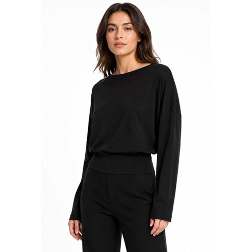 Mavi M1620088-900 Mavi Premium Penye T-Shirt Kadın Tişört