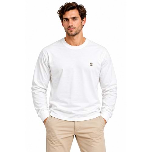 Mavi M0620152-70057 Mavi Mühür Logo Nakış Detaylı Tişört Erkek T-Shirt