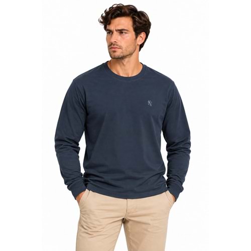 Mavi M0620152-70490 Mavi Mühür Logo Nakış Detaylı Tişört Erkek T-Shirt