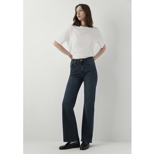 Mavi M101072-A6614 Victoria Wide Leg Yüksek Bel Premium Blue Vintage Denim Jean Kadın Kot Pantolon