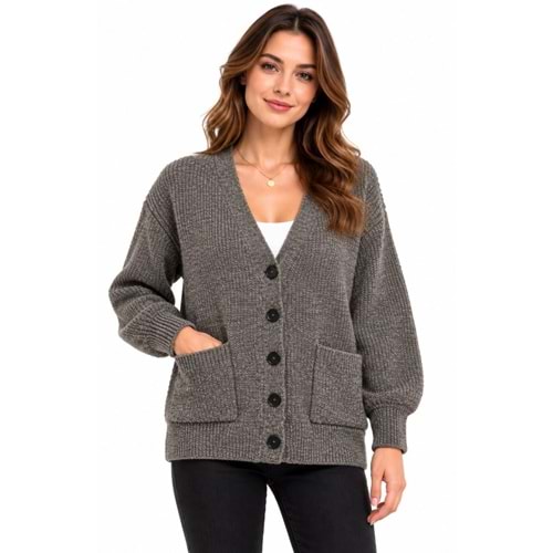 Mavi M1720032-A6657 Mavi Düğmeli Kazak Hırka Kadın Sweatshirt