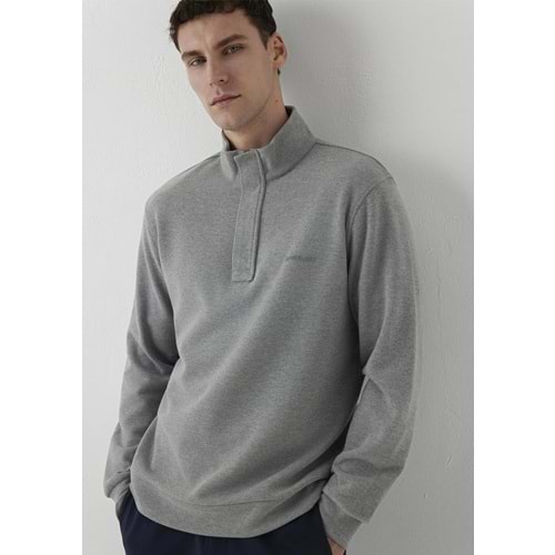 Mavi M0S20055-80018 Mavi Logo Detaylı Yarım Fermuarlı Sweatshirt