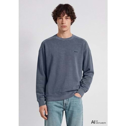 Mavi M0S20035-80776 Mavi Bisiklet Yaka Sweatshirt Erkek Sweatshirt