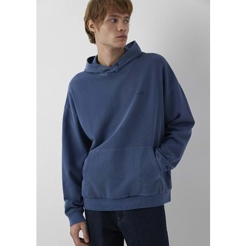 Mavi M0S20034-70488 Mavi Kapüşonlu Erkek Sweatshirt