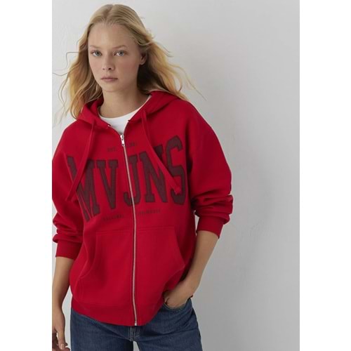 Mavi M1S10421-82054 Mavi Jeans Logo Nakışlı Fermuarlı Kadın Sweatshirt