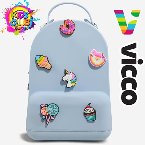 Vicco Pvc Mini Boy Çocuk Plaj Çantası Kreş Çantası Sırt Çantası Okul Çantası Unisex Çanta