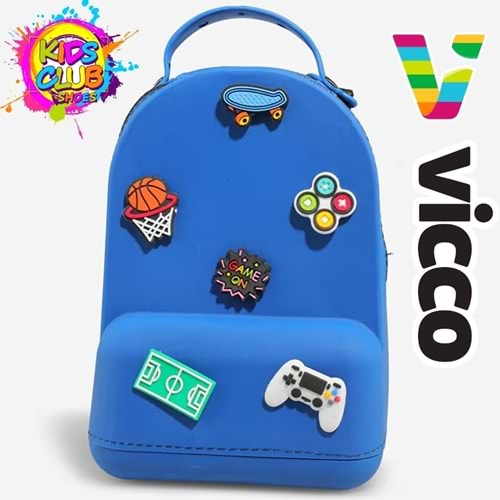 Vicco Pvc Mini Boy Çocuk Plaj Çantası Kreş Çantası Sırt Çantası Okul Çantası Unisex Çanta