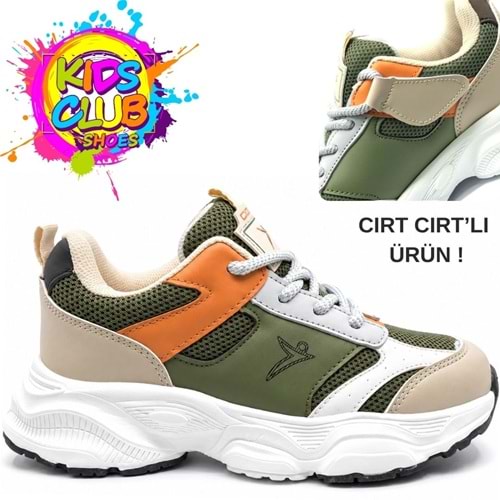Cool Birian-26 Bağcık Görünümlü Cırt Cırtlı Sneaker Ortopedik Çocuk Spor Ayakkabı