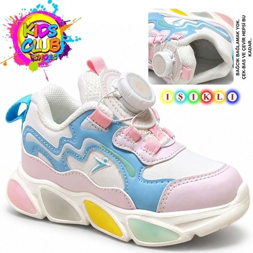 Cool Elliot-Cilt Akıllı Bağcıklı Işıklı Ortopedik Çocuk Spor Ayakkabı