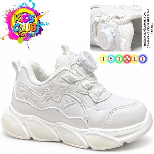 Cool Elliot-Cilt Akıllı Bağcıklı Işıklı Ortopedik Çocuk Spor Ayakkabı