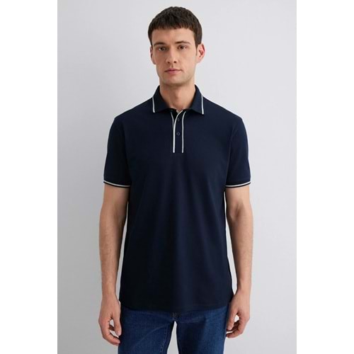 Mavi M0612648-80872 Yaka Detaylı Erkek Polo Yaka Tişört Erkek Tişort