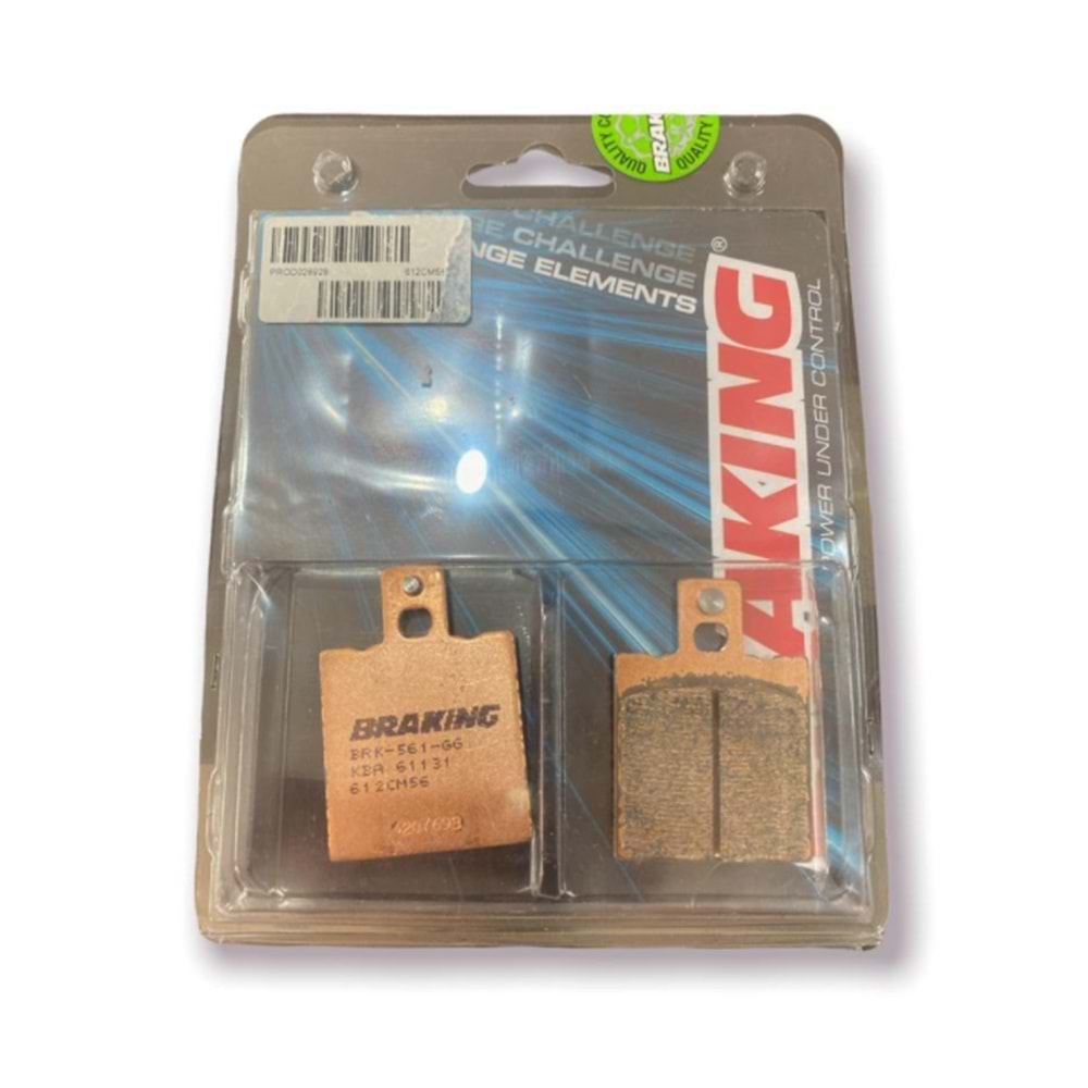 DUCATI MONSTER 695 ARKA FREN BALATASI SİNTERLİ (06/08) BRAKING 612CM56