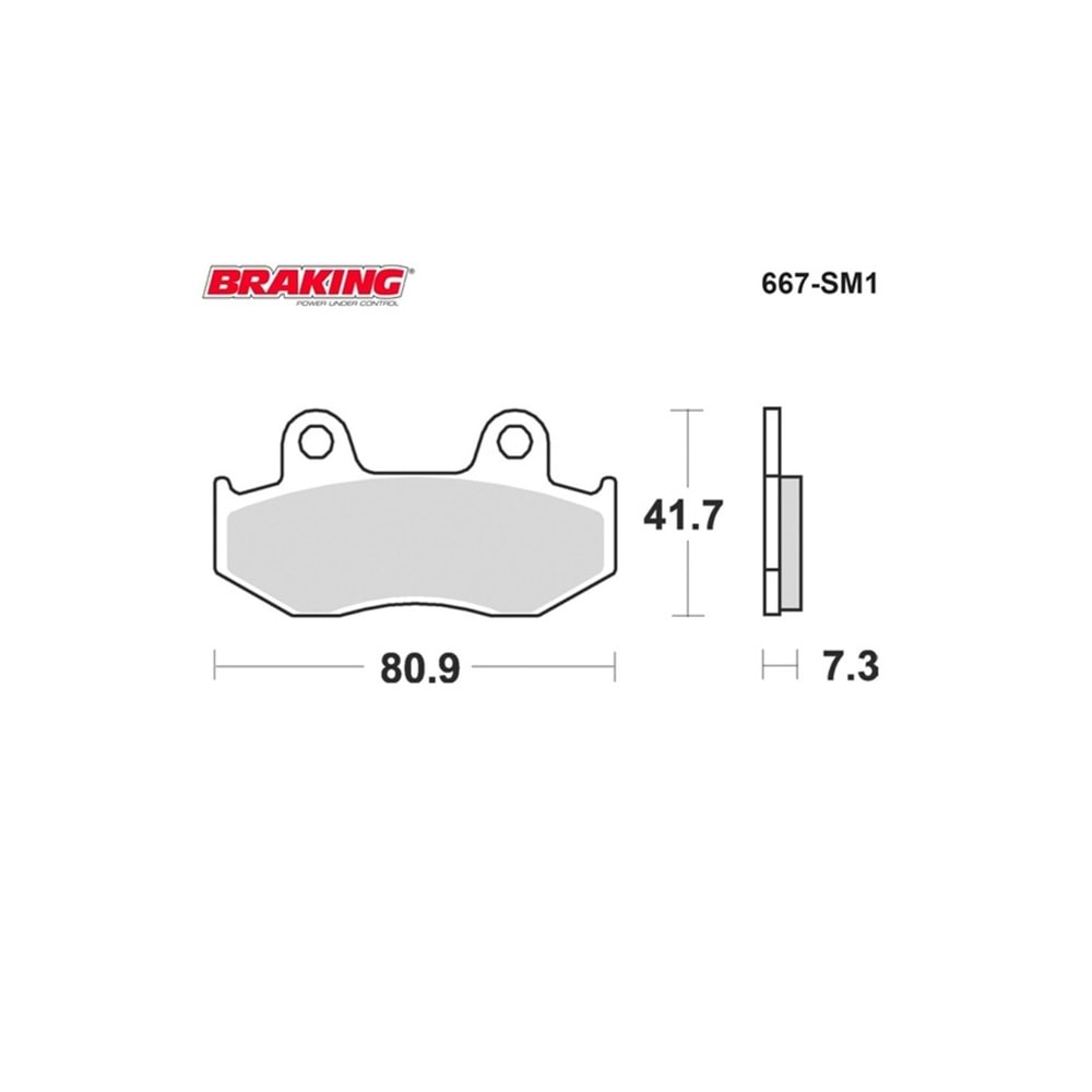 BRAKING 667SM1 YARI METALİK ÖN FREN BALATASI