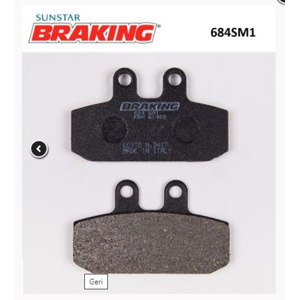 BRAKING 684SM1 YARI METALİK FREN BALATASI