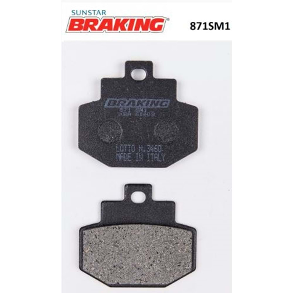 BRAKING 871SM1 YARI METALİK ARKA FREN BALATASI