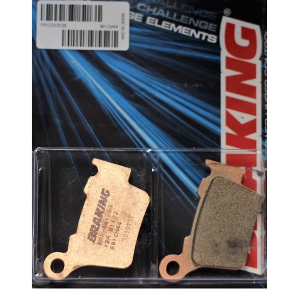 HUSQVARNA TC 450 ARKA FREN BALATASI SİNTERLİ (02/10) BRAKING 891CM44