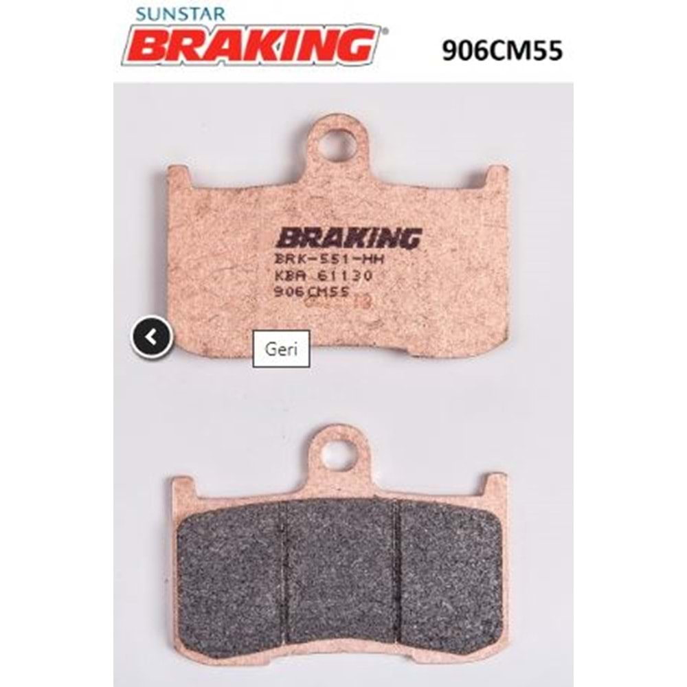 BRAKING 906CM55 SİNTERLİ ÖN FREN BALATASI