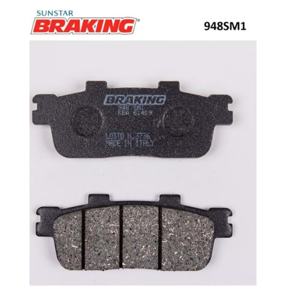 BRAKING 948SM1 YARI METALİK ARKA FREN BALATASI