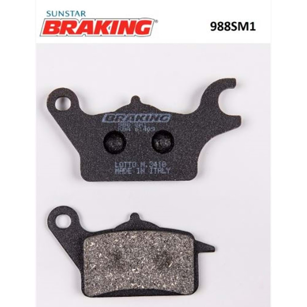 BRAKING 988SM1 YARI METALİK SAĞ ÖN FREN BALATASI