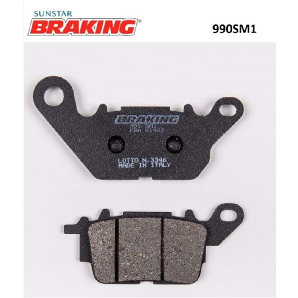 BRAKING 990SM1 YARI METALİK ÖN FREN BALATASI