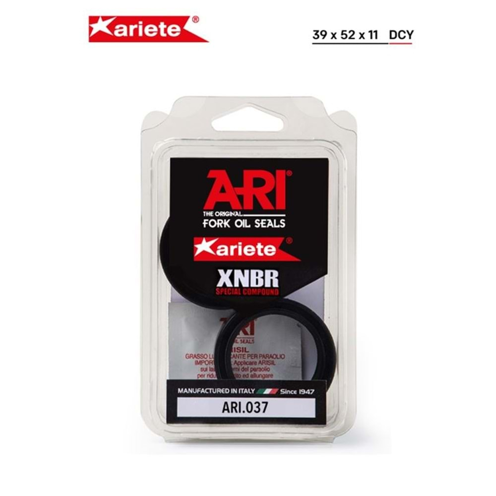 ARIETE HARLEY D. XL 883 L SUPERLOW ÖN AMORTİSÖR YAĞ KEÇESİ (14/18) ARIETE ARI.037 39 X 52 X 11 (ÇİFT YAYLI)