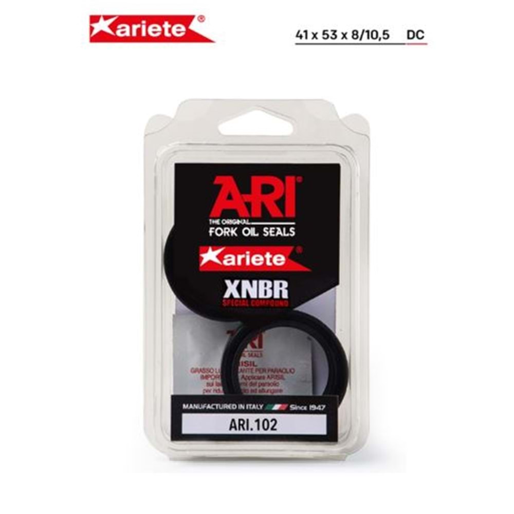 ARIETE YAMAHA XVS DRAG STAR 1100 ÖN AMORTİSÖR YAĞ KEÇESİ (99/06) ARI.102 41X53X8/10,5 ÇİFT YAYLI