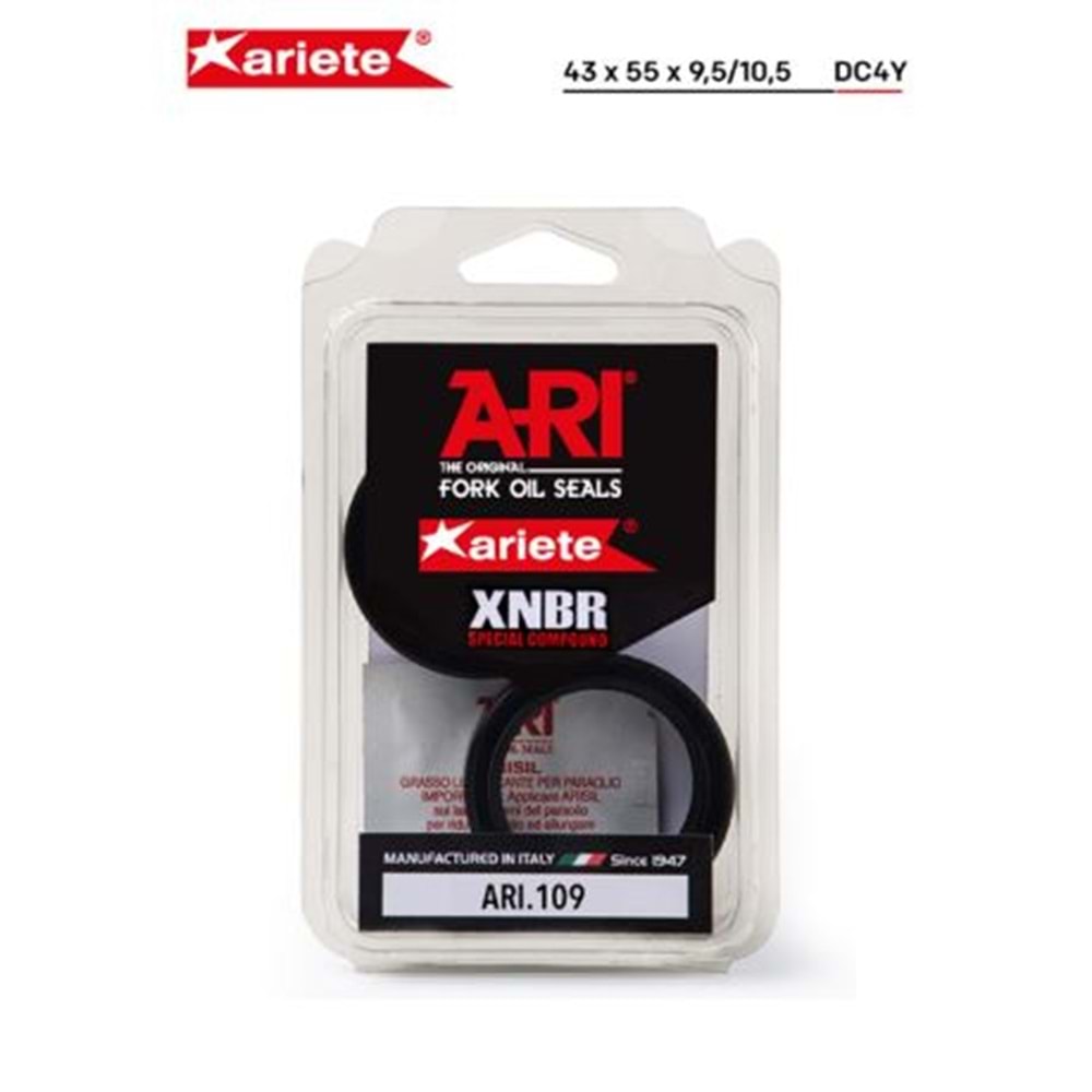 ARIETE KAWASAKI ZZR / ZX-14R ÖN AMORTİSÖR YAĞ KEÇESİ 43X55X9,5/10,5 (06/20) ARI.109 ÇİFT YAYLI