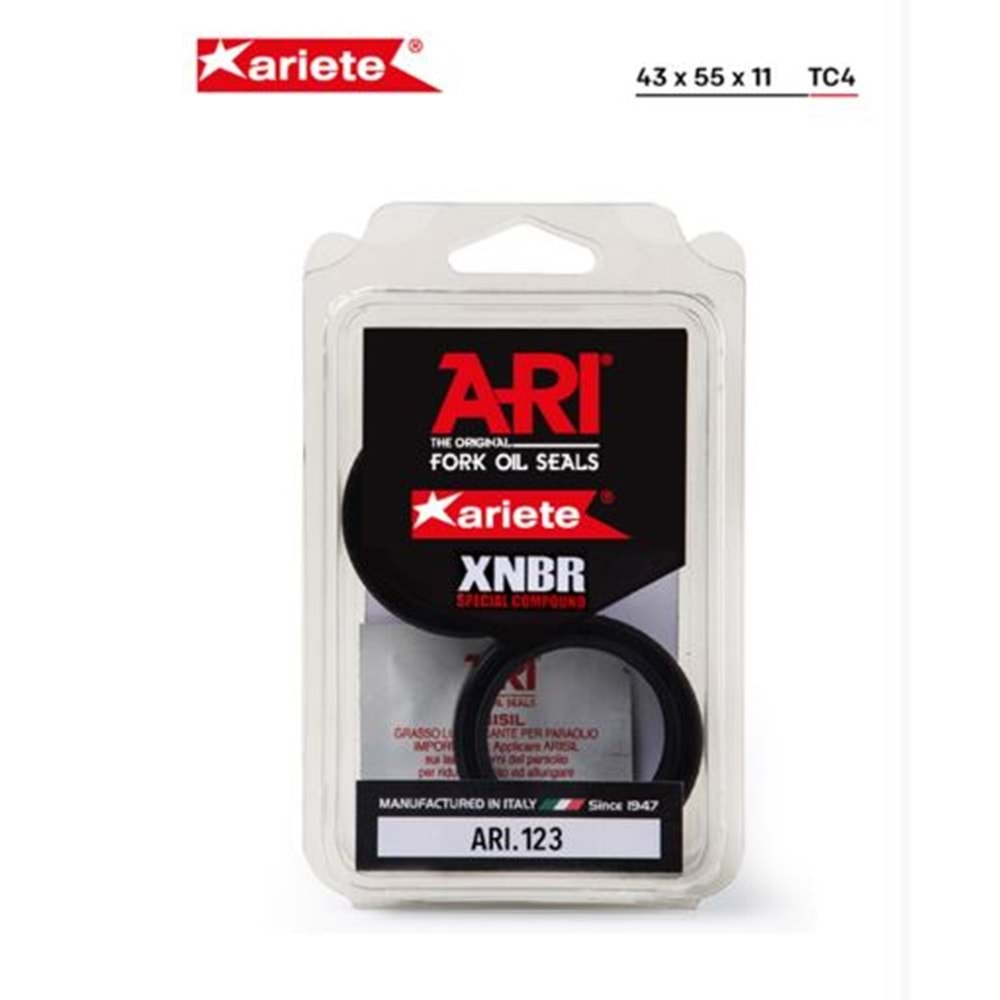 ARIETE TRIUMPH SPEED TRIPLE 1050 / R / S / RS ÖN AMORTİSÖR YAĞ KEÇESİ (12/17) ARI.123 43X55X11 TEK YAYLI