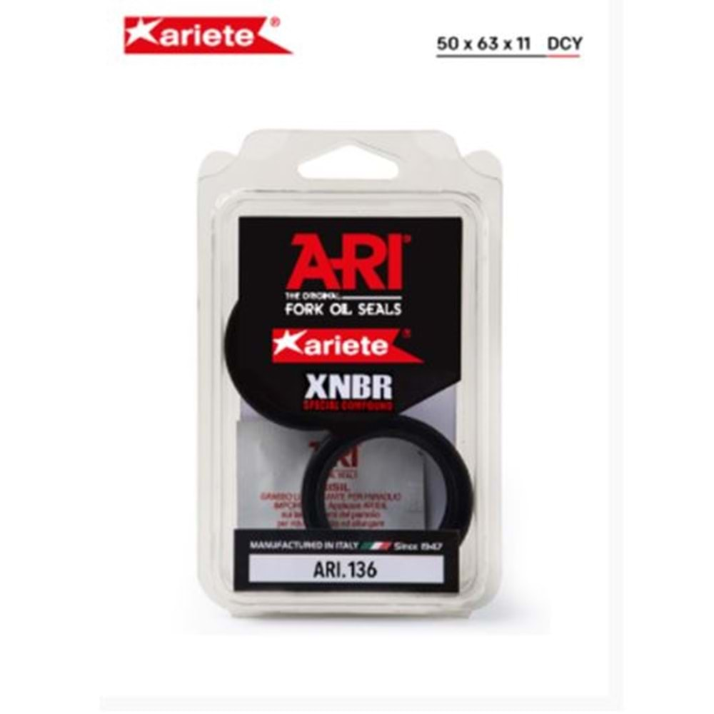 ARIETE BENELLI TRK 502 ABS ÖN AMORTİSÖR YAĞ KEÇESİ (17/20) ARI.136 50X63X11 ÇİFT YAYLI