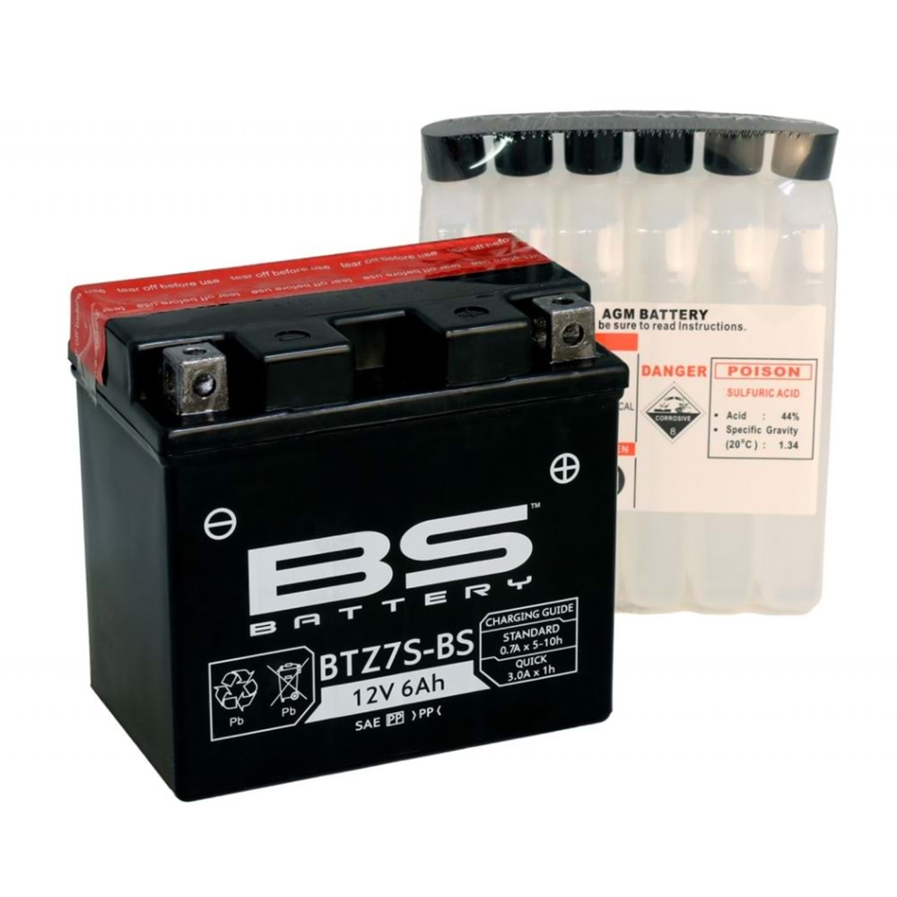 BS BATTERY BTZ7S-BS motosiklet aküsü