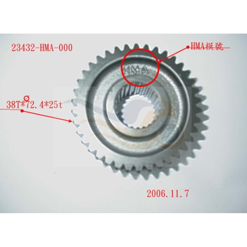 SYM GTS 250 İE EVO AKS DİŞLİSİ 23432-HMA-000