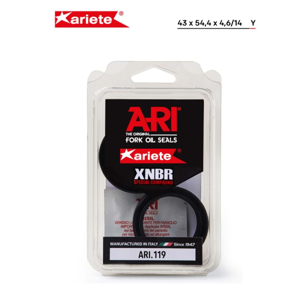 ARIETE ARI.119 ÖN AMORTİSÖR TOZ KEÇESİ 43 X 54,4 X 4,6/14 Y