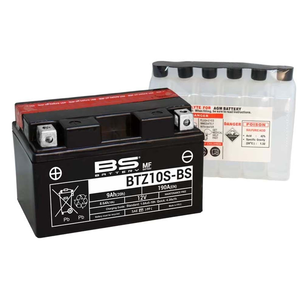 BS BATTERY BTZ10S-BS motosiklet aküsü