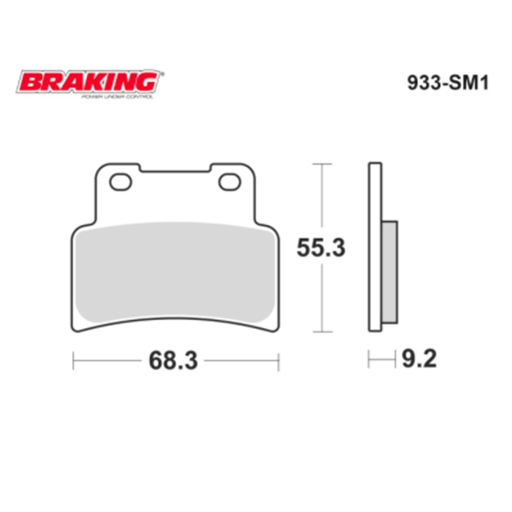 BRAKING 933SM1 ÖN FREN BALATASI 933SM1 YARI METALİK