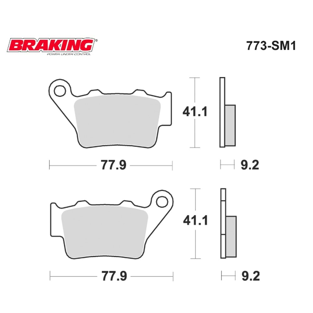 BRAKING 773SM1 YARI METALİK ARKA FREN BALATASI 773SM1