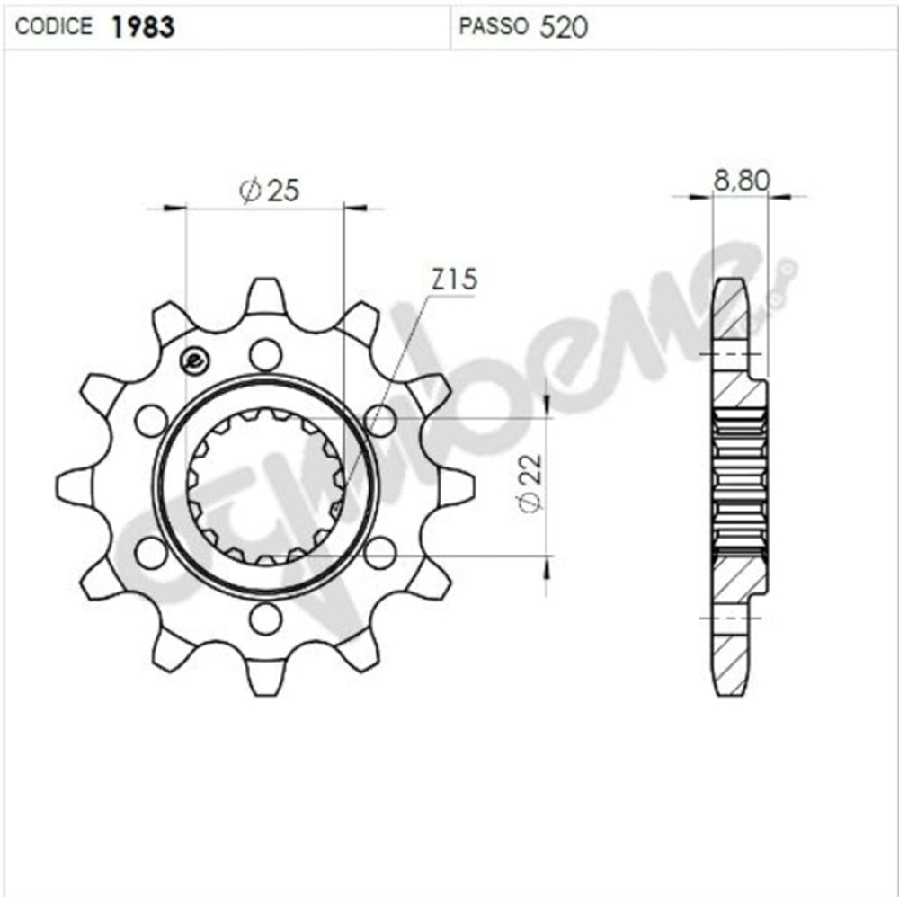 KTM 250 OGNIBENE ÖN DİŞLİ 13T-1983 361983Z13