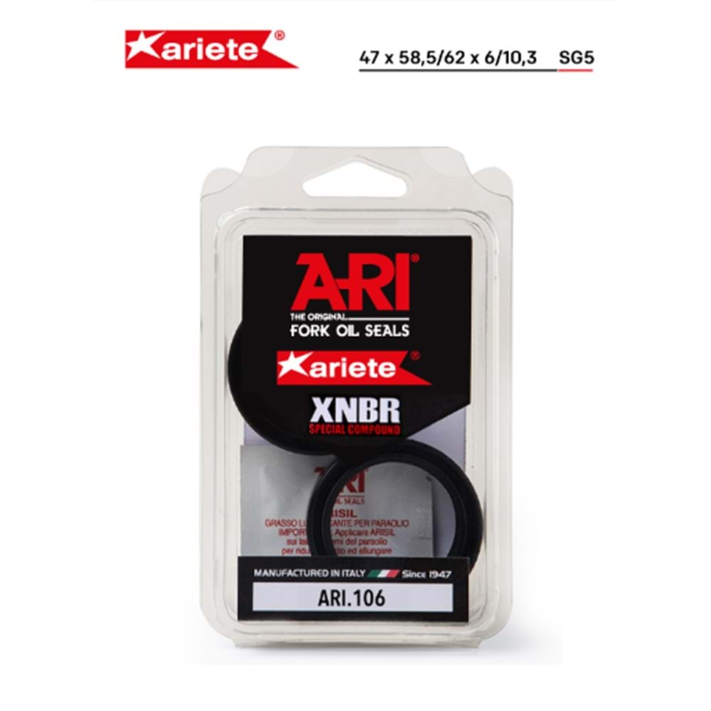 ARIETE ARI.106 ÖN AMORTİSÖR TOZ KEÇESİ 47 X 58,5/62 X 6/10,3 SG5