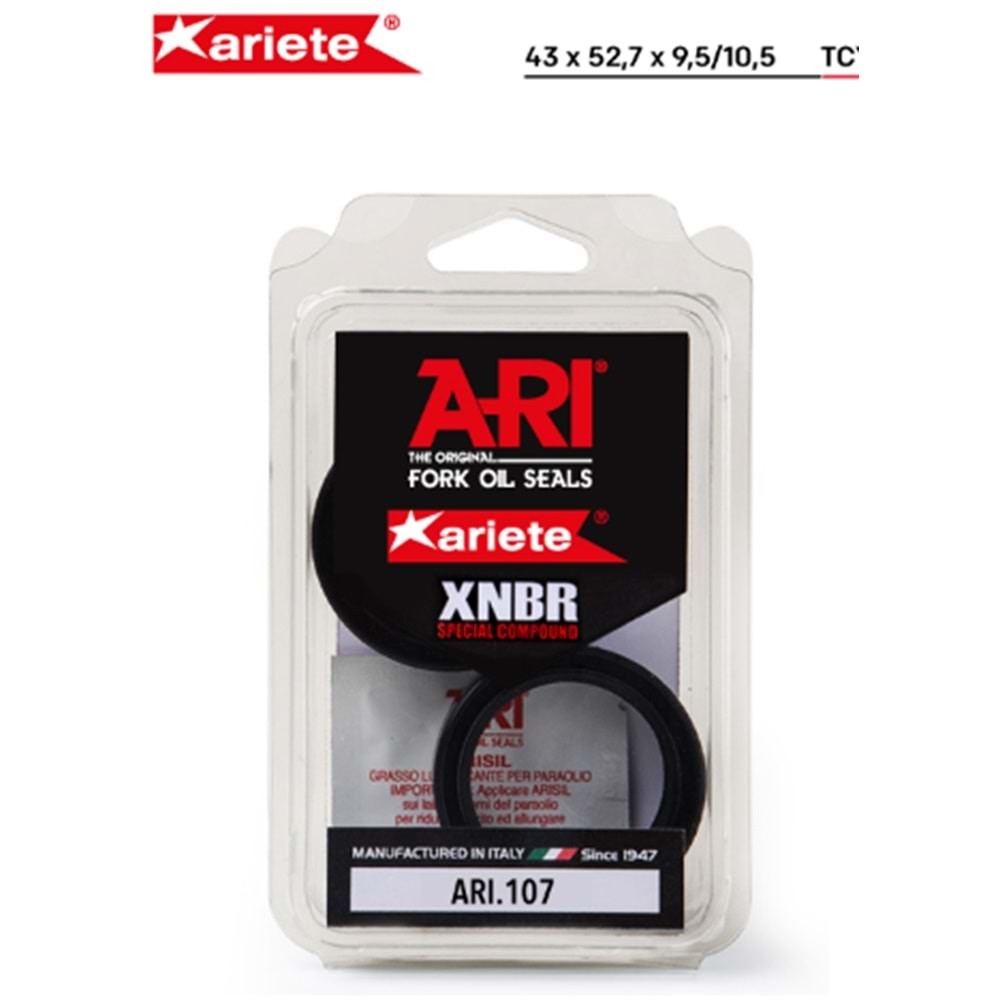 ARIETE ARI.107 ÖN AMORTİSÖR YAĞ KEÇESİ 43 X 52,7 X 9,5/10,5 TCY